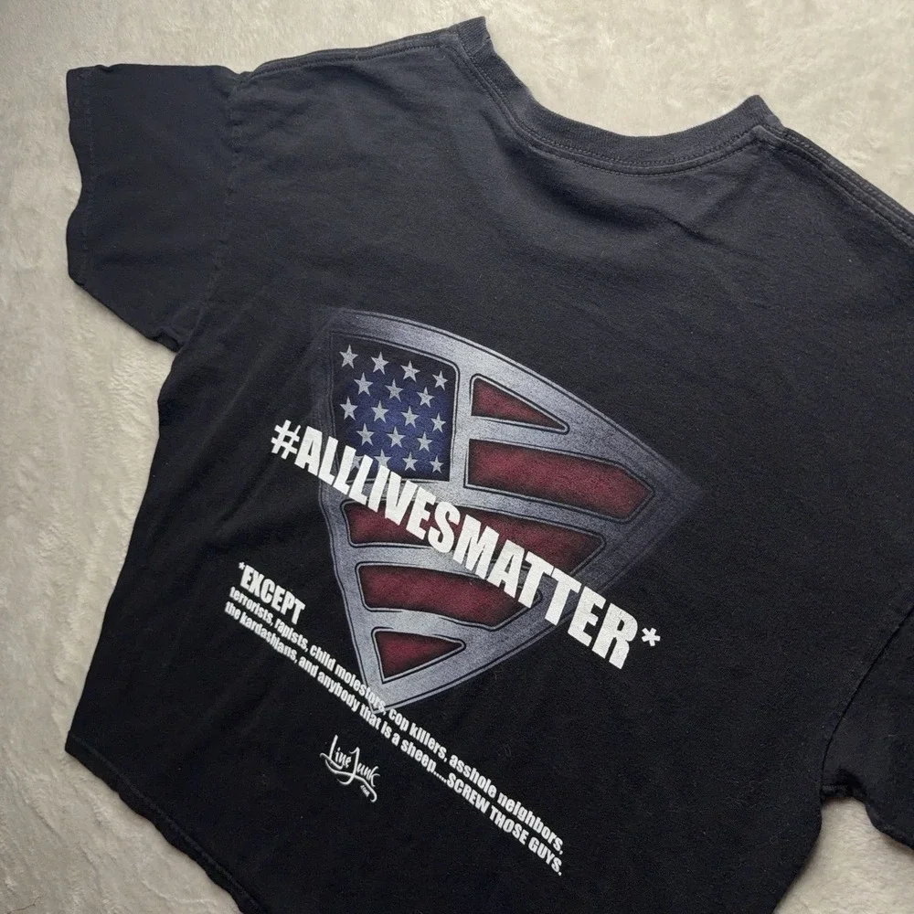 Line Junk Lineman All Lives Matter Except Funny T-Shirt USA Workwear XL Tee